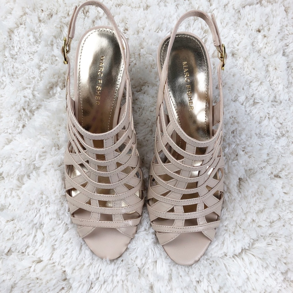 Marc Fisher Open-toe Heeled Sandals - Nalora -Pink